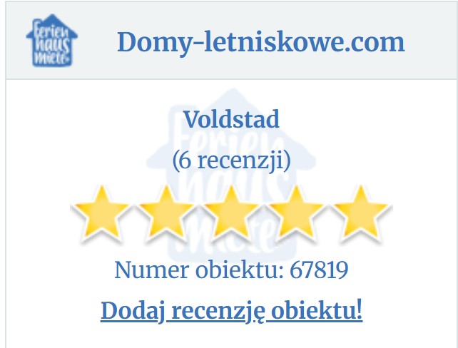 Znak jakości i opinie gości – Feriehus Voldstad